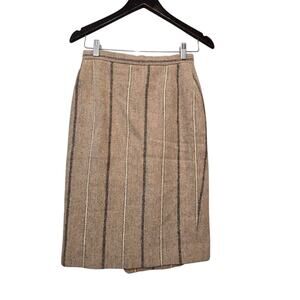 Vtg Vivienne Westwood Womens Wool Skirt Gold Label Sz 12 Tweed Stripe Academia